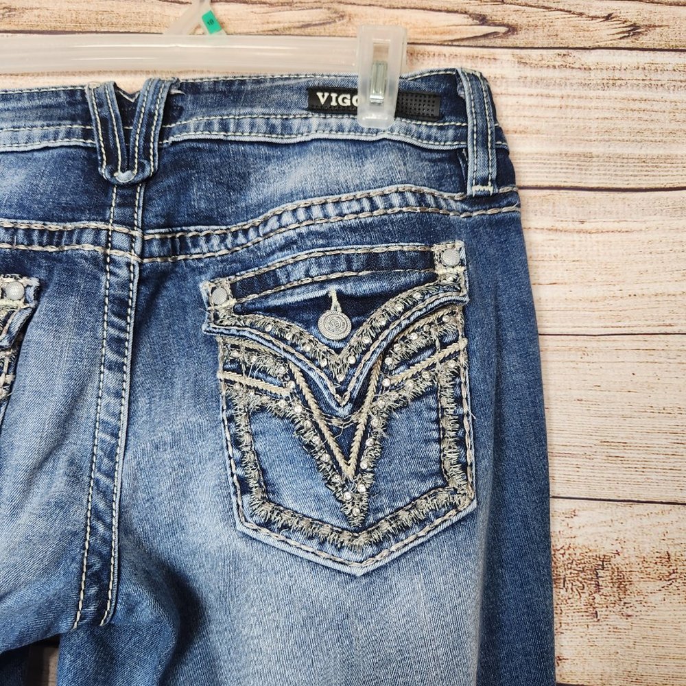 Vigoss The New York Capri Jeans Women's Size 11/12 Embellished Pockets Flaps - Picture 11 of 15
